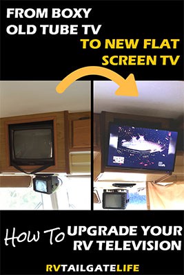 How to Upgrade Your RV TV from the old tube TV to a new digital flat screen TV