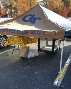 Some people are more brave than I - I wouldn't leave my tailgate gear out unattended during a rivalry tailgate