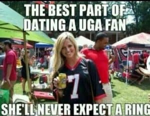 Awww! Bless her heart! No championship rings for the dawgs