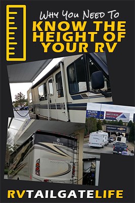 Why You Need to Know the Height of your RV - knowing how tall your RV is can save you from damaging the RV when you go under gas station awnings, low bridges, and through tunnels during RV road trips!