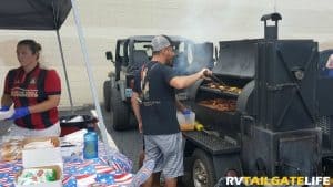 All you can eat off the smoker with the Atlanta Faction supporters group for Atlanta United tailgate