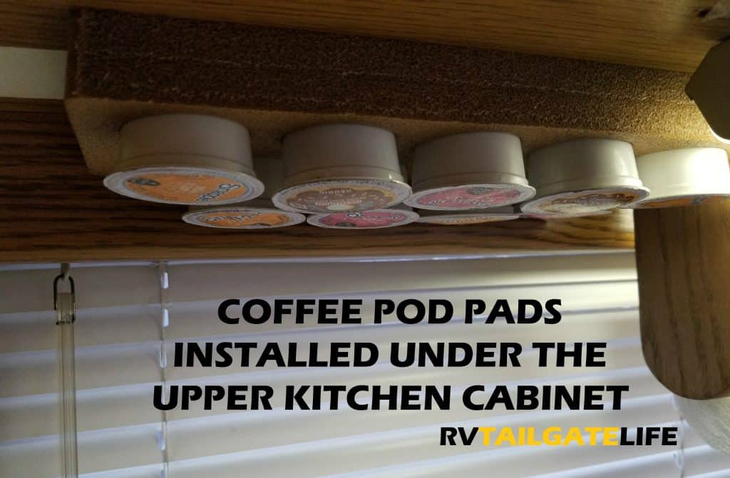 Coffee Pod Pads, the best in RV K-Cup storage, let you leave K-Cups easily accessible but organized and out of the way. Great for limited space RV kitchens.
