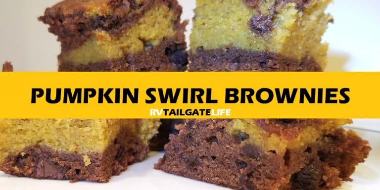 Pumpkin Swirl Brownies are perfect for fall tailgating!