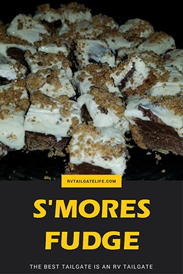 You do not need a camp fire to make this yummy s'mores fudge, so this dessert recipe is great any time of year