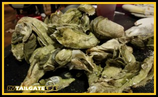 Cluster oysters from Bowen's Island Seafood in Charleston, South Carolina
