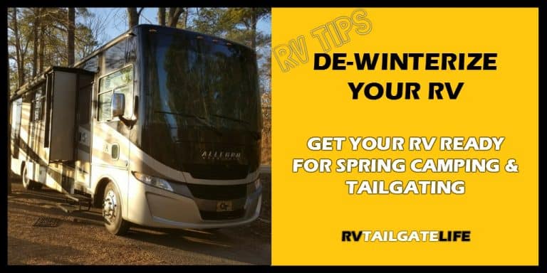 De-Winterize RV: Tips to get your RV ready for spring camping and tailgating