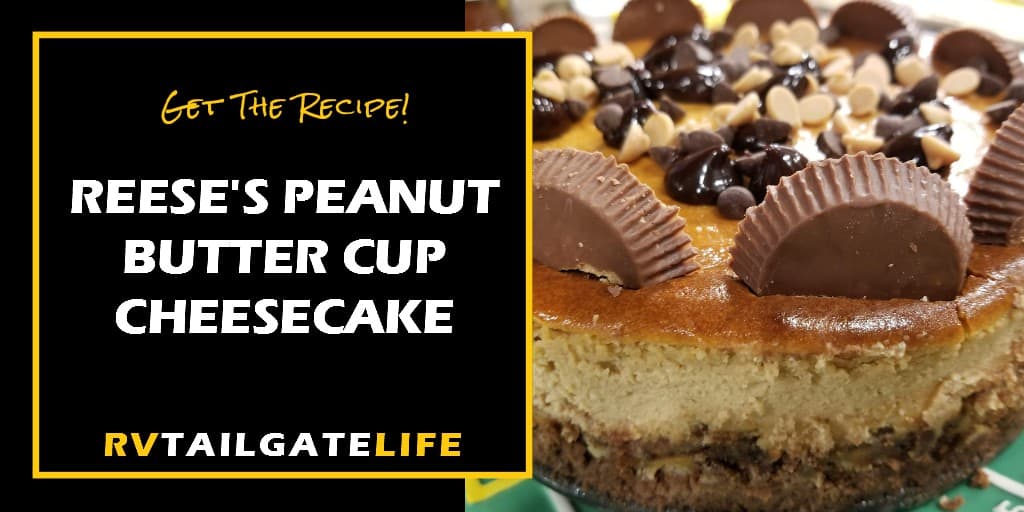 Get the recipe for the Reese's Peanut Butter Cup Cheesecake!