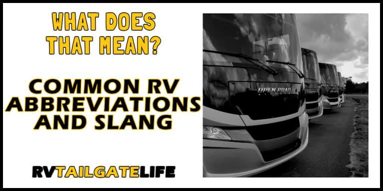 What does that mean? Common RV Abbreviations and Slang