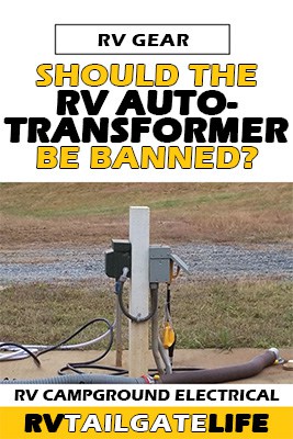 Should RV Autotransformers be banned from RV campgrounds? Picture of RV electric pedestal hookup