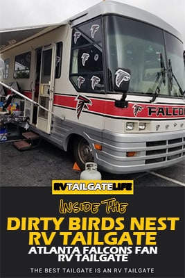 Inside the Dirty Birds Nest RV Tailgate, Atlanta Falcons Fan RV Tailgate