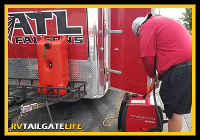 Filling up a generator with gas is easy with the DuraMax Flo and Go