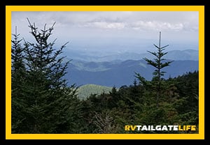 The view from Mount Mitchell, the highest point east of the Mississippi River
