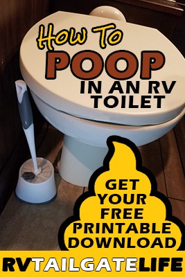 How to use an RV toilet aka How to poop in an RV Toilet - Get your free printable download