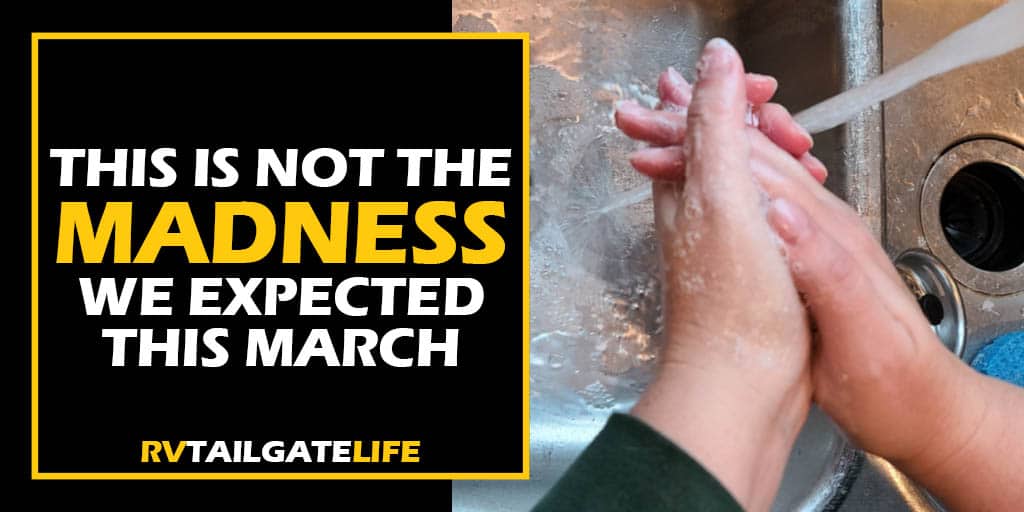This is not the madness we expected this March with a picture of washing hands