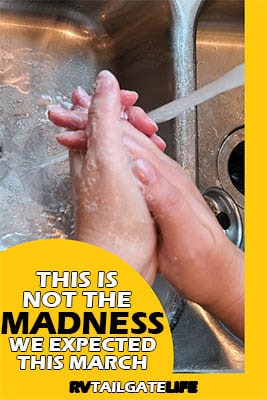 This is not the Madness we expected this March - with a picture of washing hands