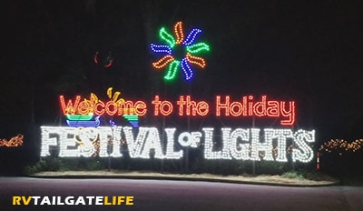 Welcome to the Holiday Festival of Lights display at the James Island County Park