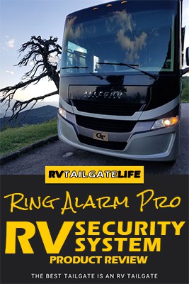 Ring Alarm Pro - RV Security System Product Review with a picture of a Class A motorhome