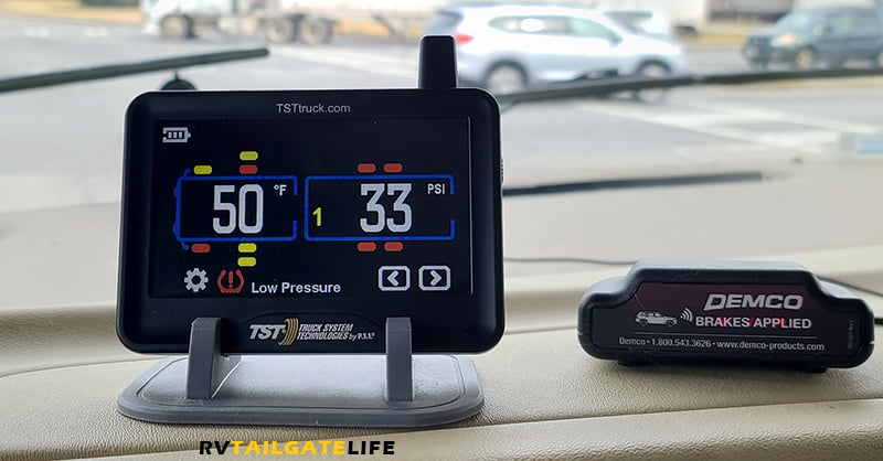 The TST 770 Color Monitor on the motorhome dash