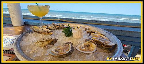 Oysters at the Golden Lion - beach front dining in Flagler Beach, Florida